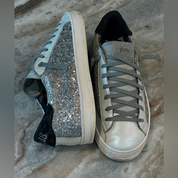 Women’s P448 Silver glitter sneakers- Size 38 - Picture 7 of 12